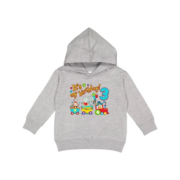 Inktastic It's My Birthday Circus Train 3rd Birthday Toddler Hoodie