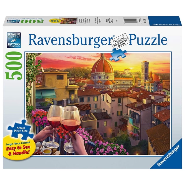 Rompecabezas Ravensburger Cozy Wine Terrace 500 piezas