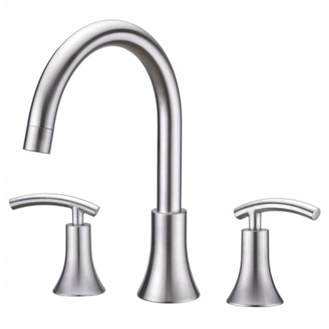 Ultra Faucets Uf65103 Brushed Nickel 2 Handle Contemporary Roman