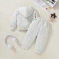 thumbnail image 3 of Younger Tree Toddler Fall Outfits for Girl Boy Long Sleeve Hoodie Top and Long Sweatpants Set Toddler Sweatsuit for 2-3T, 3 of 8