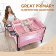 thumbnail image 3 of JOYMOR Twin Bassinet for Baby, Double Bassinet for Twins, Pink Bassinet for Girl Infant, 3 of 10