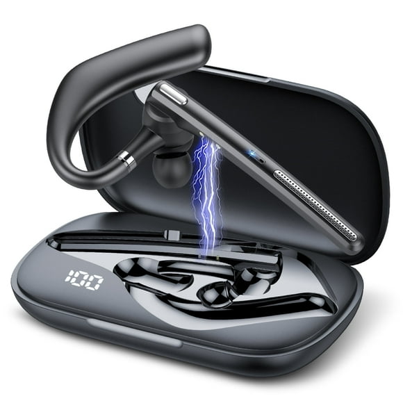 Tikland Audífonos Bluetooth, Auricular Inalámbrico Bluetooth con Estuche de Carga de 500mAh, 250 Horas de Tiempo de Conversación, Micrófono Incorporado para Teléfono Celular iOS Android, Audífonos Ma