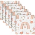 thumbnail image 6 of Boho Rainbow Pink Cloth Napkins Washable Napkin for Dinner Table Decorative for Home Dinner Restaurant Parties 20 Inch 4 Pack Washcloth Gift, 6 of 7