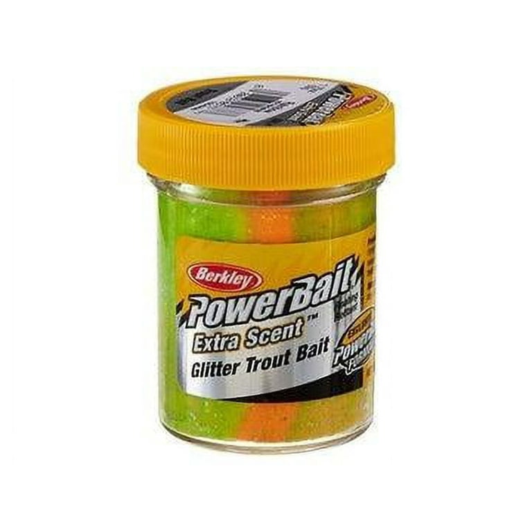 Berkley PowerBait Glitter Trout Bait, Rainbow, Fishing Dough Bait 