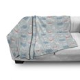 thumbnail image 3 of Cartoon Soft Flannel Fleece Blanket, Polar Bears in Blanket with Romantic Hearts Backdrop Hand Drawn Animals, Cozy Plush for Indoor and Outdoor Use, 70" x 90", Pale Blue Coral Blue, by Ambesonne, 3 of 6