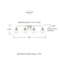 thumbnail image 3 of Capital Lighting 120041MB-426 Tanner 4 Light 34" Wide Bathroom Vanity Light - Black, 3 of 4