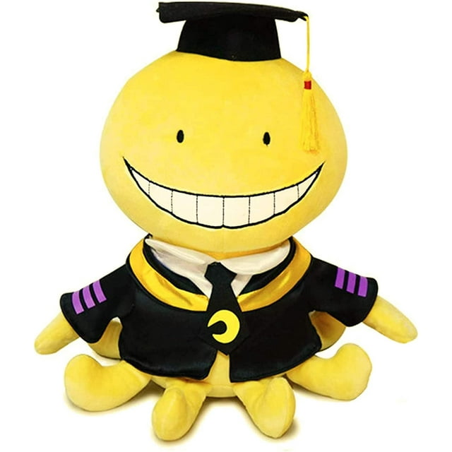 Juguete de peluche de dibujos animados Profesor Aula Personaje Pulpo Muñeco de peluche Divertido relleno Amarillo Colección de almohadas de dibujos animados Regalo (tipo 1 45 cm)