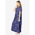 thumbnail image 3 of Dreams & Co. Plus Size Long Floral Print Cotton Gown, 3 of 6
