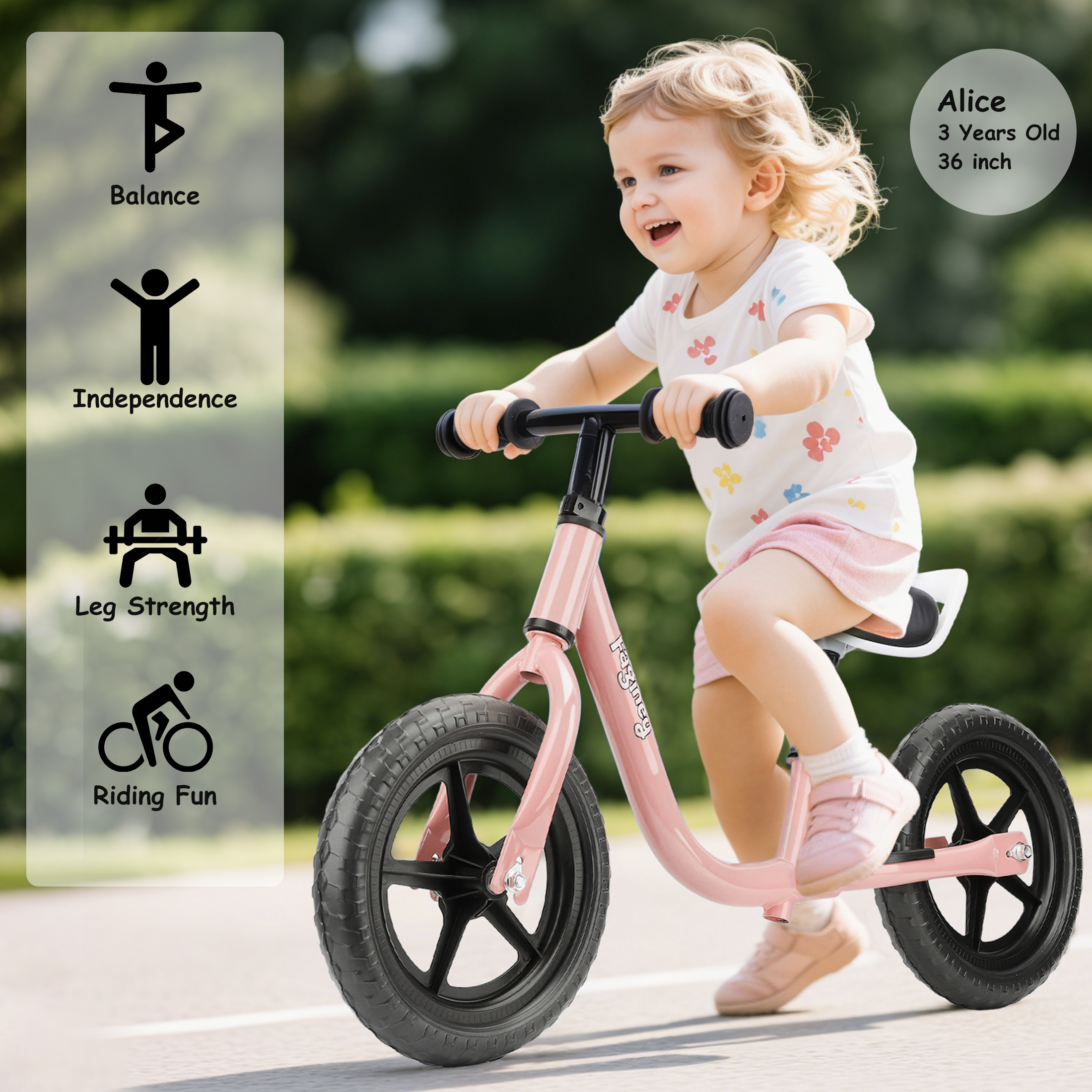 Faginey 12-Inch Balance Bike for Toddlers, No Pedals photo 8