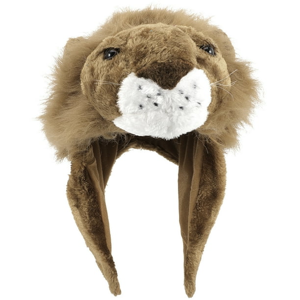 Sombrero de fiesta para disfrazarse, estilo león, de peluche, con adorno para sombrero de fiesta.
