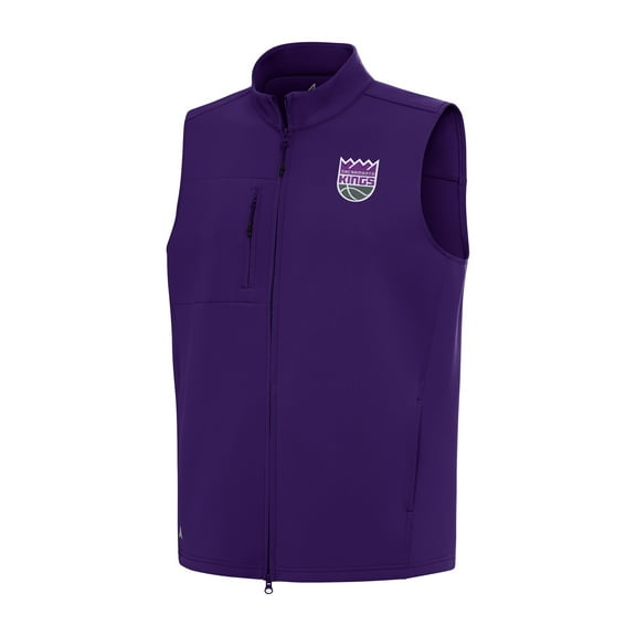 Men's Antigua Purple Sacramento Kings Demand Full-Zip Vest