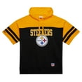 thumbnail image 2 of Men's Mitchell & Ness Black Pittsburgh Steelers  Off Field Vintage Logo Short Sleeve Pullover Hoodie, 2 of 4