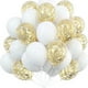 thumbnail image 1 of Nvzi Globos, 30 piezas de globos de confeti de 12 pulgadas y globos de látex morado y rosa metálico con cinta, baby shower, decoraciones para fiestas de bodas, P, 1 of 4