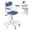 Blue, variant on Queroig Kids Desk Chair, Ergonomic Swivel Study Chair with Armrest Footrest, Adjustable Seat Height Computer Chair for Children Boys Girls Students
