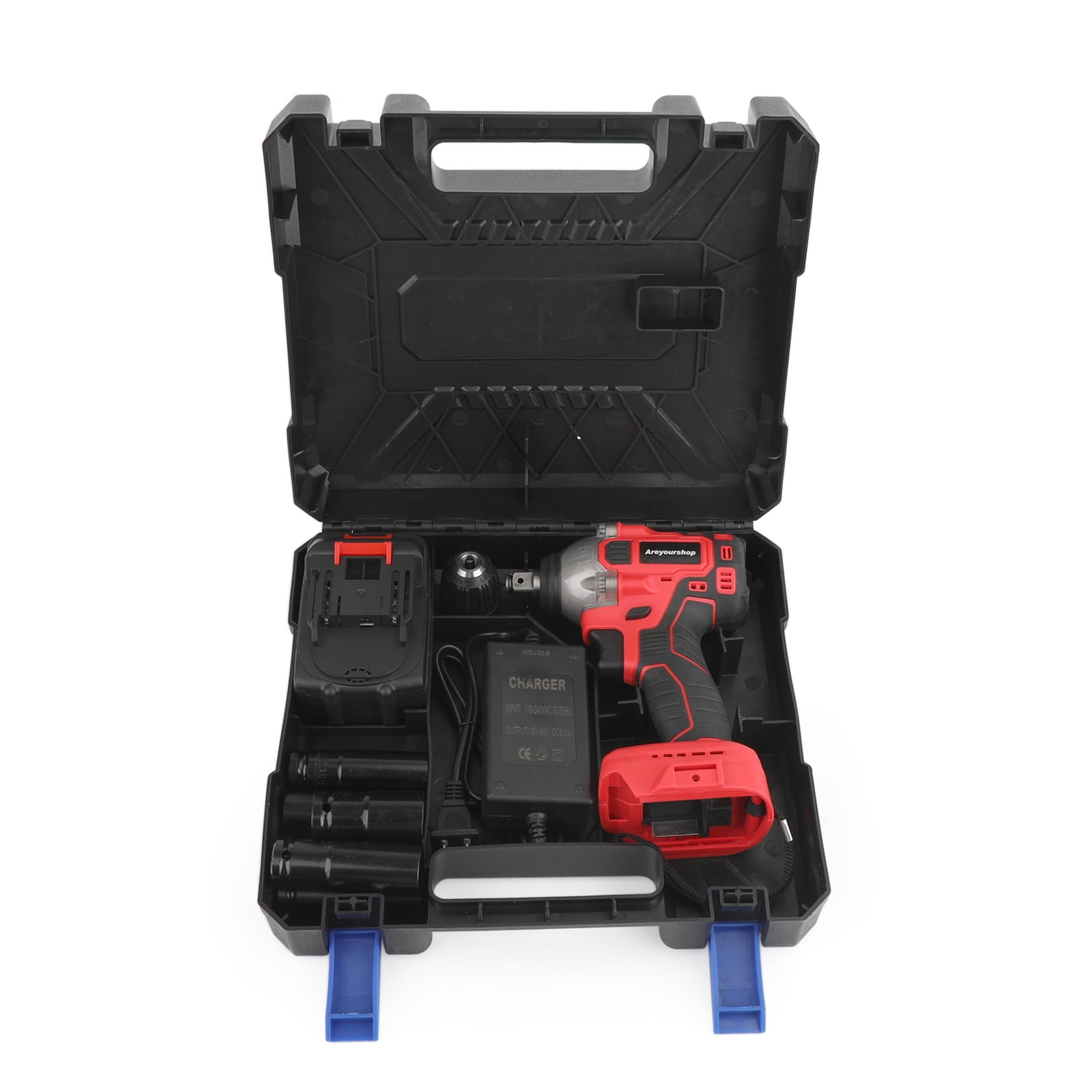 1/2" 21V Brushless Impact Wrench Torque Rattle Gun Electric Ratchet w