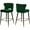 Green, variant on Meridian Furniture Kelly 28"H Velvet Counter Stool in Green (Set of 2)