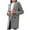 Gray, variant on ZQUUVOU Women's Fall and Winter Coat Straight Cardigan Solid Color Button Pocket Coat Black
