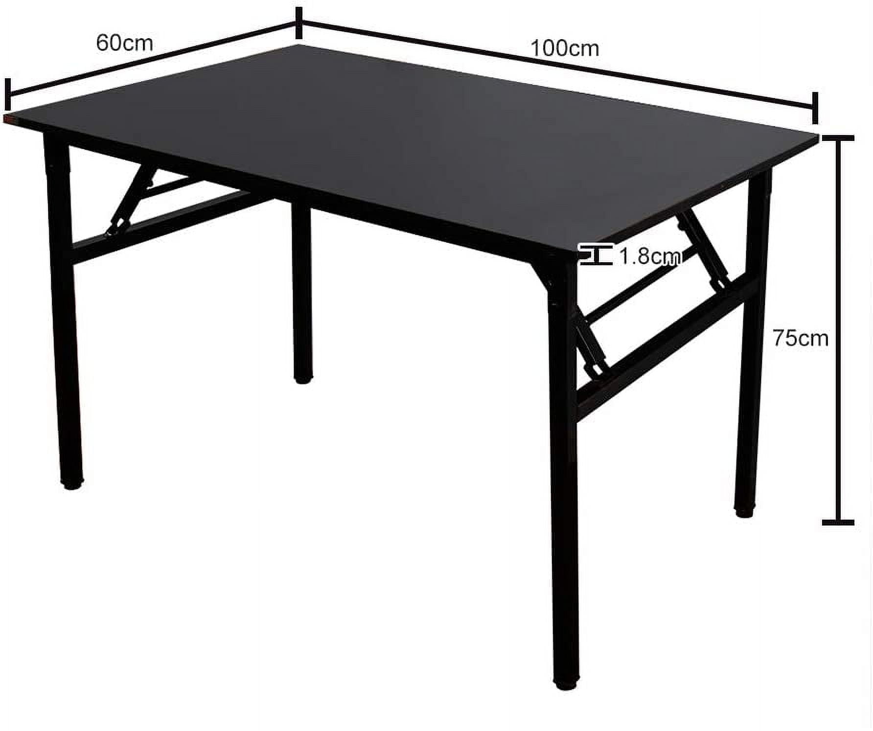 SOGES 39.4 inches Computer Desk for Small Space Small Folding Table, Black