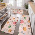 thumbnail image 2 of Pink Mushroom Cartoon Light Pattern Kitchen Rugs Sets Of 3,Kitchen Runner Rugs Non Skid Washable,Decorative Kitchen Floor Mats for Kitchen,Sink,Laundry,17"x30"+ 17"x47" + 17"x59", 2 of 6