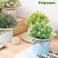 thumbnail image 3 of Semfri 4Pack Small Simulation Potted Plant Fake Flowers Indoor Artificial Flowers Desktop Bonsai Arrangement For Home Office Bedroom Bathroom Decoration-Violet, 3 of 8