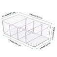 thumbnail image 4 of Sindcom 2 Pack Food Storage Organizer Bin with 4 Compartment , Clear Plastic Pantry Organizing Bins, for Spice Packets, Snacks, Pouches, Set of 2, 4 of 5