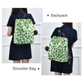 thumbnail image 4 of FORMRS Women's Travel Backpack Purse Anti-theft Hidden Pockets Casual Shoulder Bag, Green Dot Triangles Pattern, 4 of 7