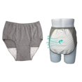 thumbnail image 2 of Youkk Reusable Washable Mens Underwear for Incontinence Breathable Briefs Pant 100CC Light Grey LLL 1Set, 2 of 5