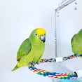 thumbnail image 4 of Acrylic Parrot Toy Mirror with Rope Perches Bird Swing Comfortable Perch for Parakeet Cockatiel Canary, 4 of 5