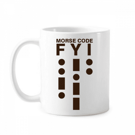 

Morse Code Reference Points Lines Mug Pottery Cerac Coffee Porcelain Cup Tableware
