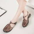 thumbnail image 5 of VNKIDY Versatile Women Sandals Women's 2025 Summer New Solid Color Hole Fashion Simple Roman Sandals Shoes Autumn, 5 of 6