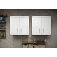 thumbnail image 2 of Manhattan Comfort Fortress Metal Floating Garage Cabinets in White (Set of 2), 2 of 7