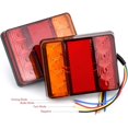 thumbnail image 3 of 2 pcs 12v led tail lights for tractor truck trailer multifunctional rear, 3 of 4