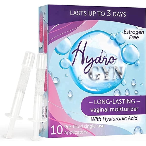 Hydro GYN Vaginal Moisturizer NDC Code: 83004-006 | Long-Lasting Dryness & Discomfort Relief | Estrogen & Hormone Free | 10 Pre-Filled Applicators