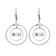 thumbnail image 1 of Suwa Japaness nombre de ciudad sol rojo bandera Los pendientes cuelgan del aro de la joyería del círculo de la gota Unbranded M, 1 of 3