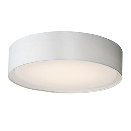 

20 in. Prime LED Flush Mount Ceiling Light White Linen