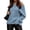 Blue, variant on Only Moment Multicolor Oversized Sweater Crew Neck Off Shoulder Quiet Luxury Style, Chunky Knit Texture, Winter Holiday Outfit, Easy Layering Piece, Fall Fashion Staple S