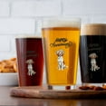 thumbnail image 4 of Happy Anniversary Brittany Spaniel Celebrates Wedding Love Family Party 16oz Pint Beer Glass Mug Brittany Dog Lover Gifts Idea Beer Glasses Cup - 01015, 4 of 5