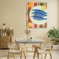 thumbnail image 2 of Stupell Industries Seafood & Herbs on Stripes Canvas Wall Art design by Courtney Haley, 30 x 24, 2 of 7