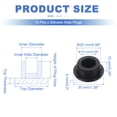 thumbnail image 2 of Uxcell 15 Pcs Tapón de Silicona en Forma de T, Diámetro 24 mm/0.94 Pulgadas, Tapón de Silicona Impermeable Reutilizable para Sellar Agujeros Redondos en Equipos de Tuberías, Negro, 2 of 7