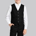 thumbnail image 2 of Kaemgyyd Dress Vest for Kids Classic Casual Jacket Basic Toddler Waistcoat Little Boys Sleeveless Coat Slim Fit Party Tops Outwear 5-15 T, 2 of 6