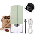 thumbnail image 2 of Green Portable Electric Coffee Grinder with Adjustable Grind Settings, 1300mAh Rechargeable Battery, 13W Powerful Motor, Auto-Shut Off & Easy Clean Design – Compact 18.5x7x7cm USB Charged Mini Bean, 2 of 6