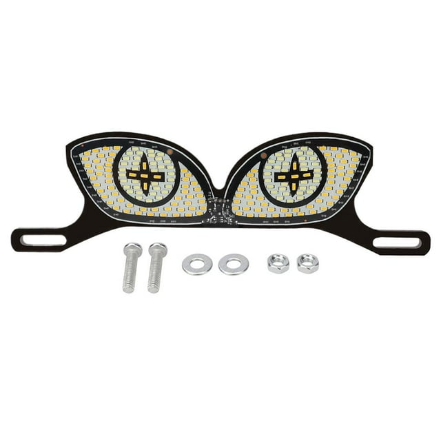 ZOUBAOQ Motorcycle license plate devil eye decorative light