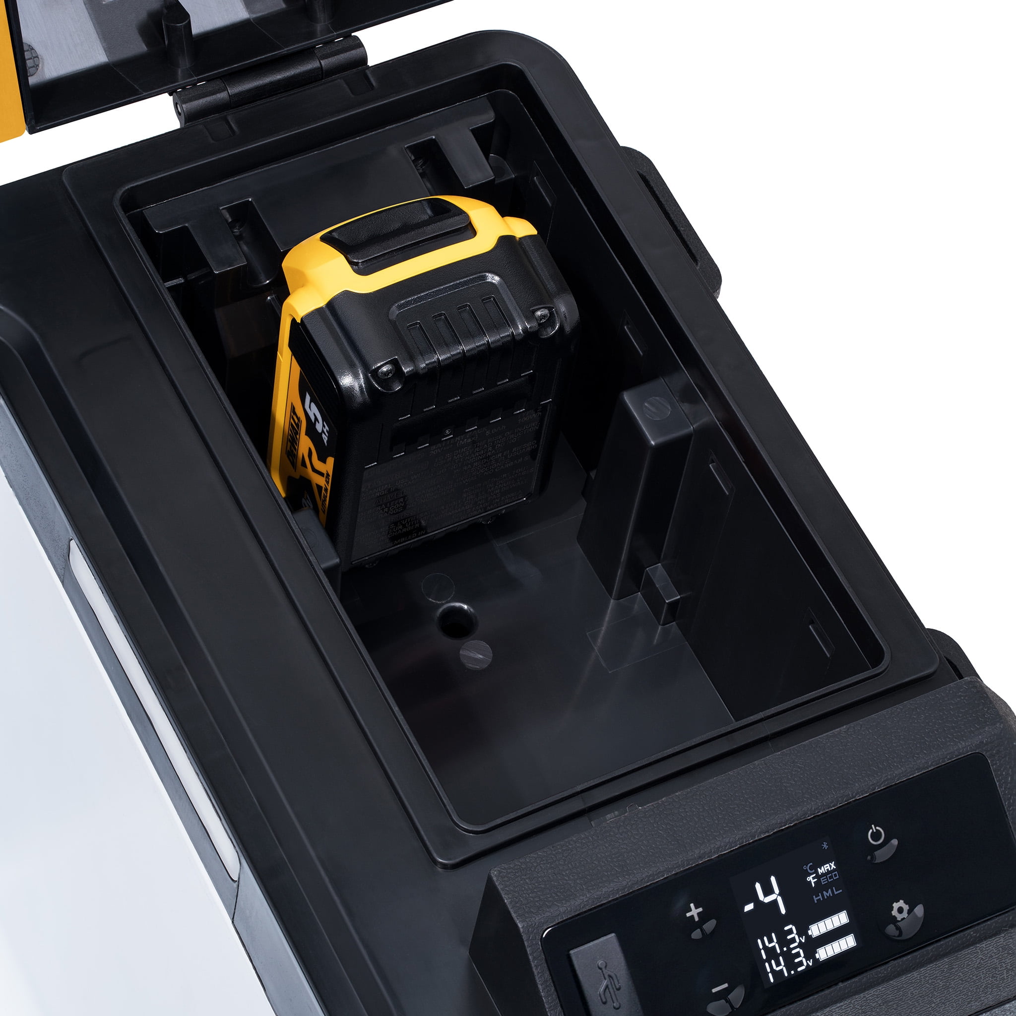 Newair Battery Adapter for Dewalt 18V Lithium-Ion Battery, Compatible with DCB205 and DCBP034 Batteries and Newair NPR025YLJ0 Jobsite Cooler Refrigerator