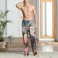 thumbnail image 6 of Lsque Stylish Kangaroo In Suit Print Men's Pajama Pants, Lounge Pant - Comfortable Home Wear,Elastic Waistband, Stylish Design-Medium, 6 of 9
