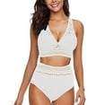 thumbnail image 2 of EGNMCR Bikini Sets for Women Summer Sexy Bandeau Brazilian Solid Color Swimsuit Bathing Suit Beachwear Two Piece Set Summer Sale, 2 of 8