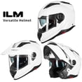 thumbnail image 2 of ILM Offroad ATV Helmet Full Face Modular Motorcycle Dirtbike Helmet Anti Fog Pinlock Visor for Men Women DOT (White, M), 2 of 6