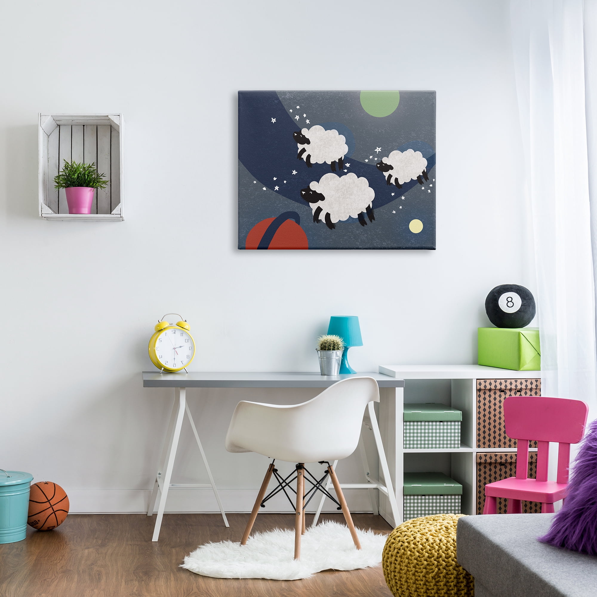 The Stupell Home Decor Collection The Kids Room by Stupell Sheep In Space Wall Art