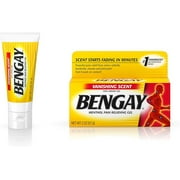 Vanishing Scent Bengay Pain Relief Gel, Non-Greasy Topical Pain Reliever with Cooling Menthol, 2 oz