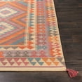 thumbnail image 6 of Mark&Day Wool Rugs, 2x3 Harwich Rustic Burnt Orange Area Rug, Orange Blue White Carpet for Living Room, Bedroom or Kitchen (2' x 3'), 6 of 9