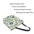 thumbnail image 3 of FORMRS Womens Canvas Tote Bag with Zipper Inner Pocket Shoulder Handbag, Light Floral, 3 of 7
